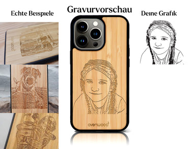 INDIVIDUELL iPhone 15 Pro Max Bambus-Kunststoff